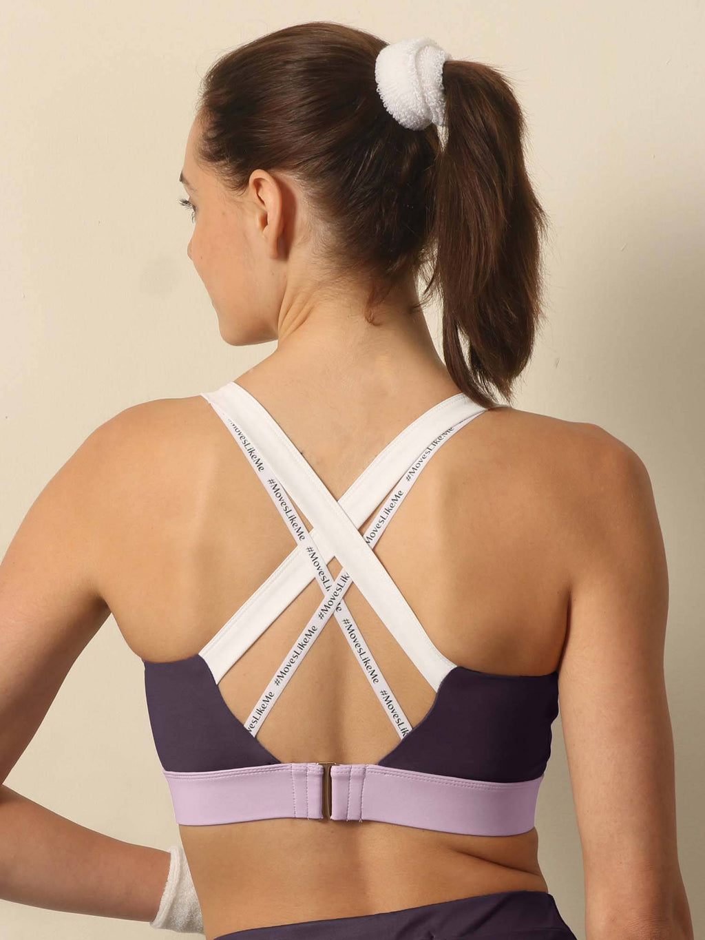 Purple Full Coverage Non-Wired Seamless Padded Sports Bra | sb09 - view 4
