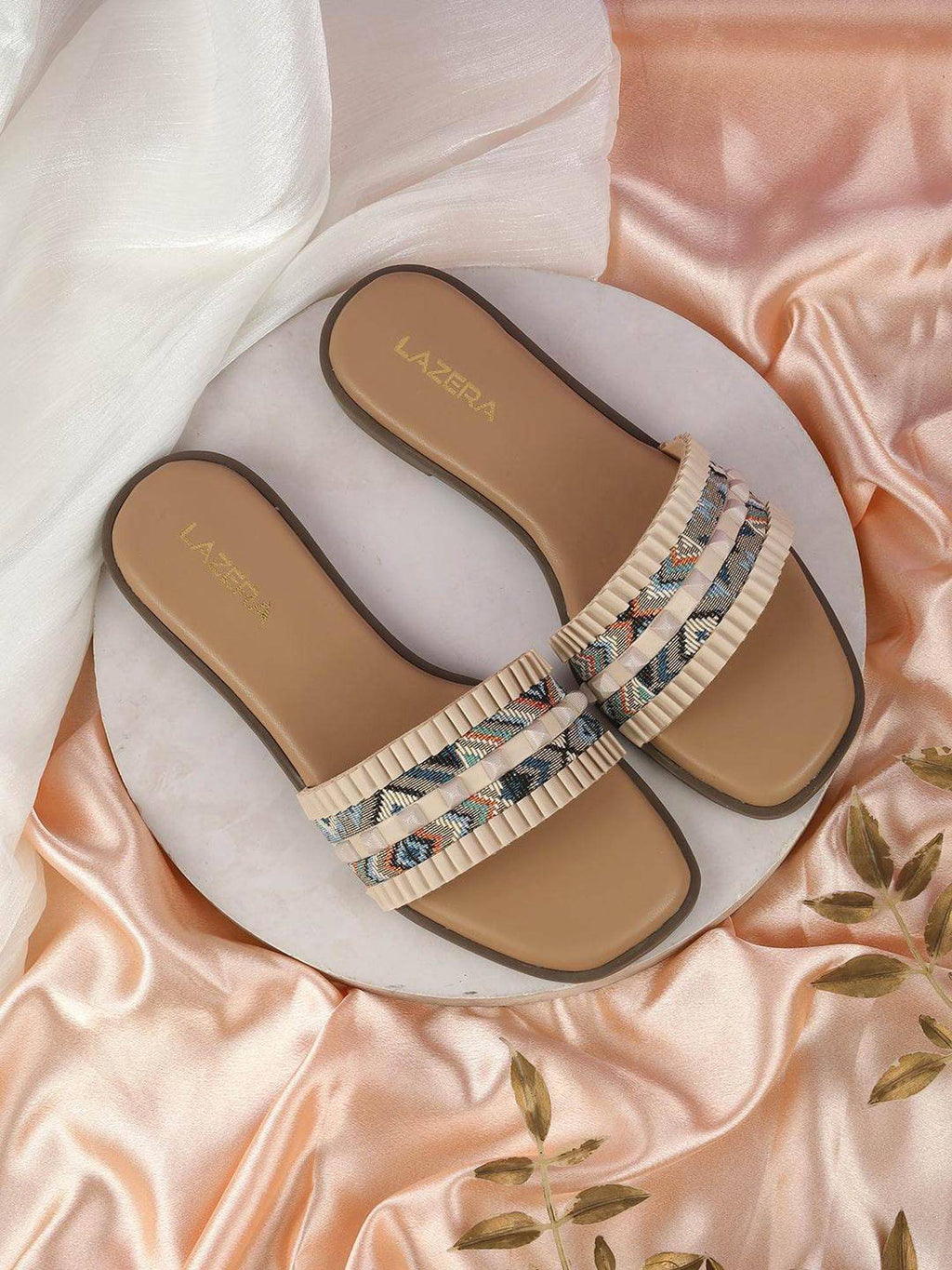 Beige Effortless Everyday Casual Square Toe Flats | F61 - view 1