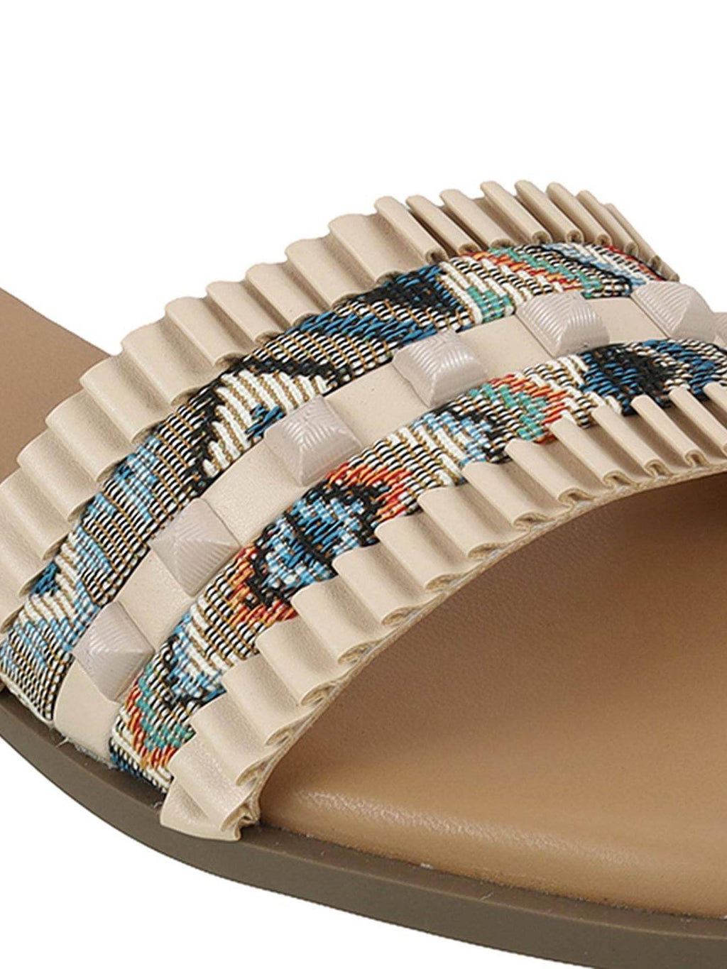 Beige Effortless Everyday Casual Square Toe Flats | F61 - view 5