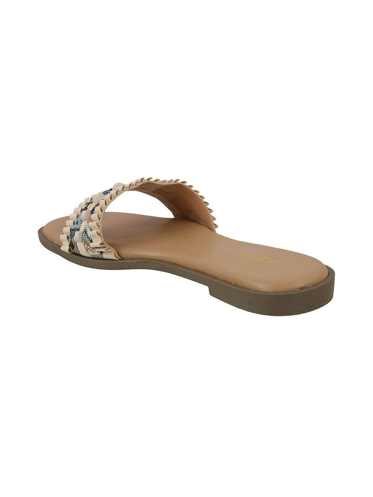 Beige Effortless Everyday Casual Square Toe Flats | F61 - view 6