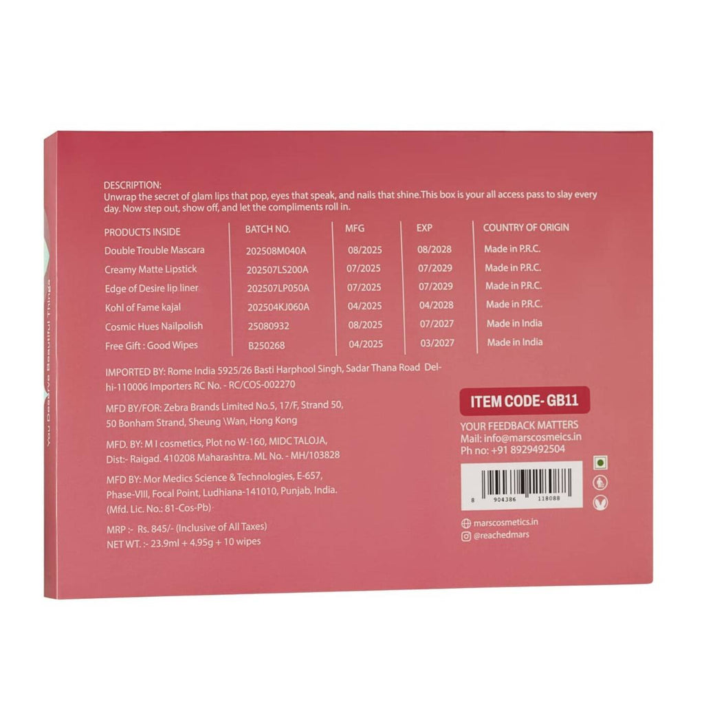 Glow Grats Makeup Gift Box - Free Refreshing Wipes | L12 - view 10