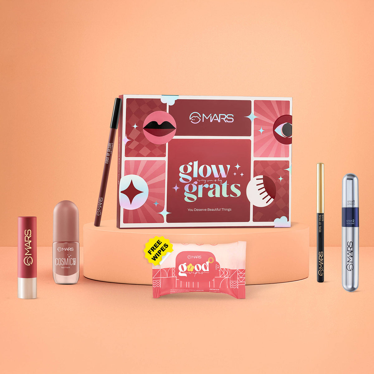 Glow Grats Makeup Gift Box - Free Refreshing Wipes | L12 - view 3