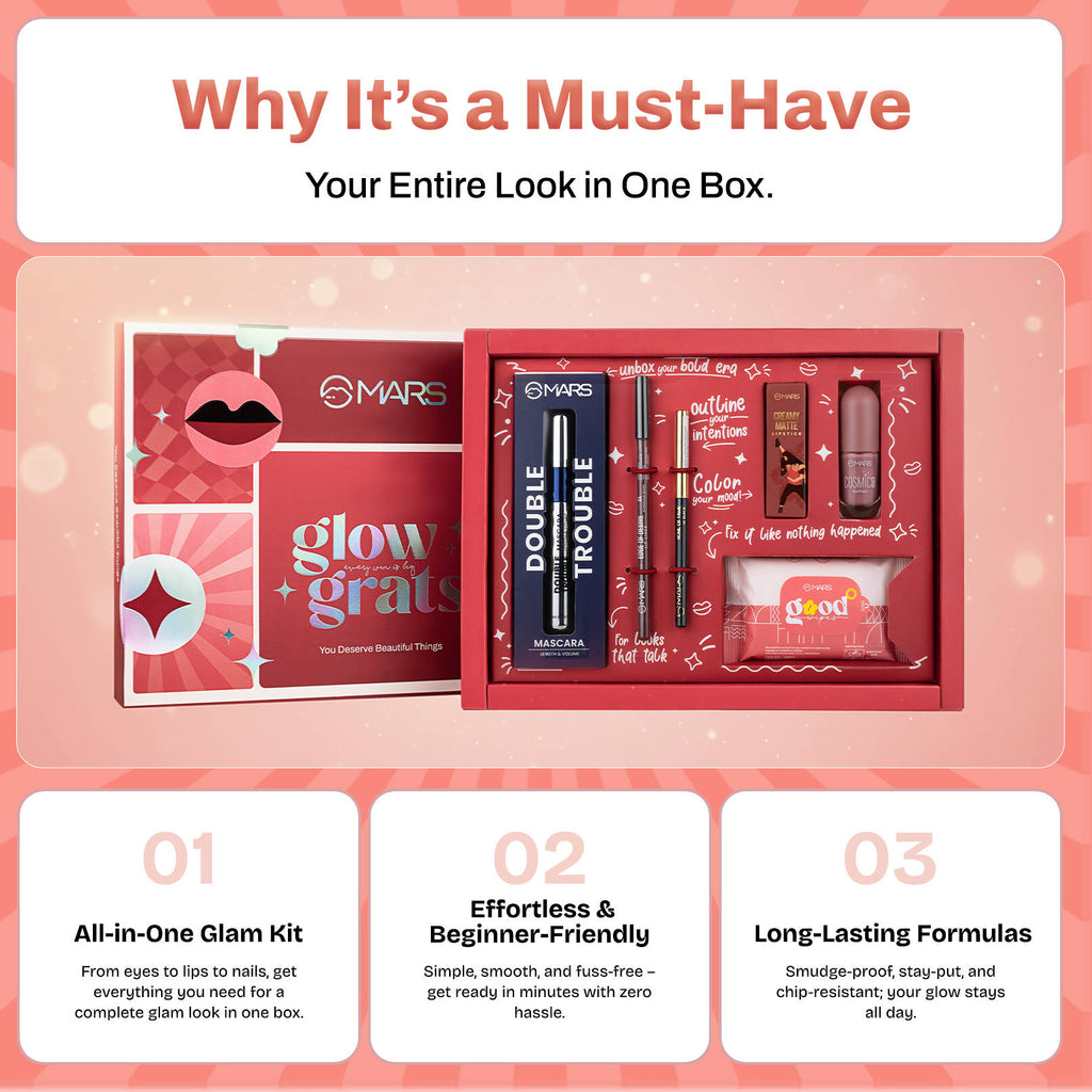Glow Grats Makeup Gift Box - Free Refreshing Wipes | L12 - view 5