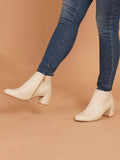 Women Cream Solid Casual Boots | BT61 - view 1