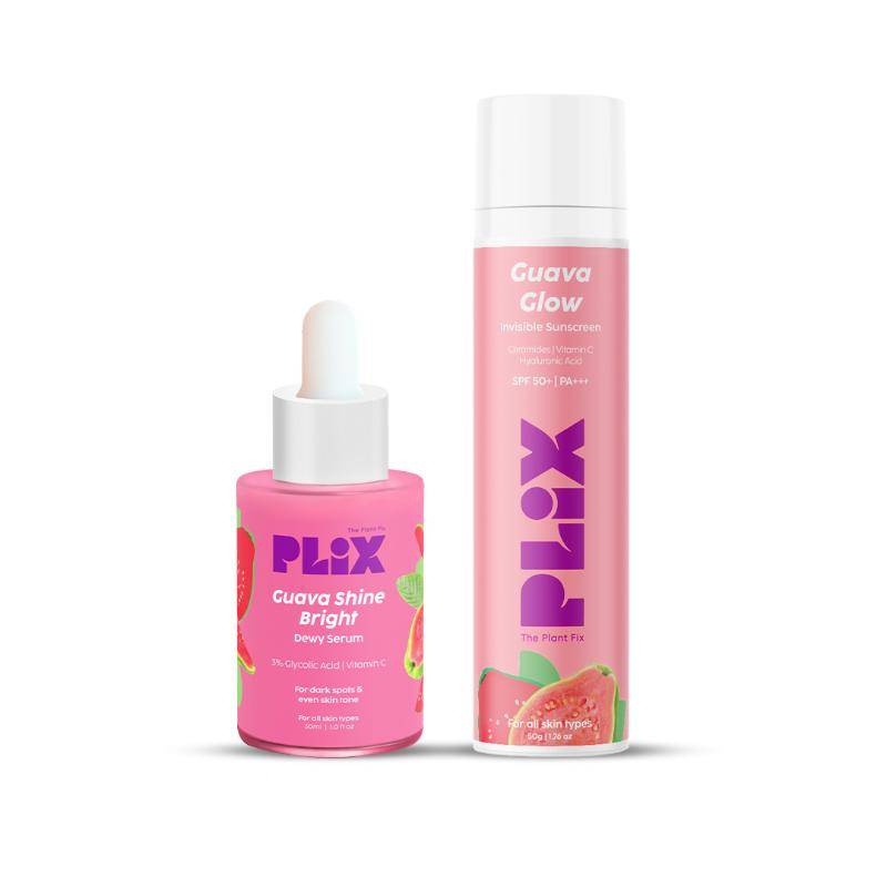 Guava Glow Combo With SPF 50+ Sunscreen & 3% Glycolic Acid Serum | PL1 - view 1