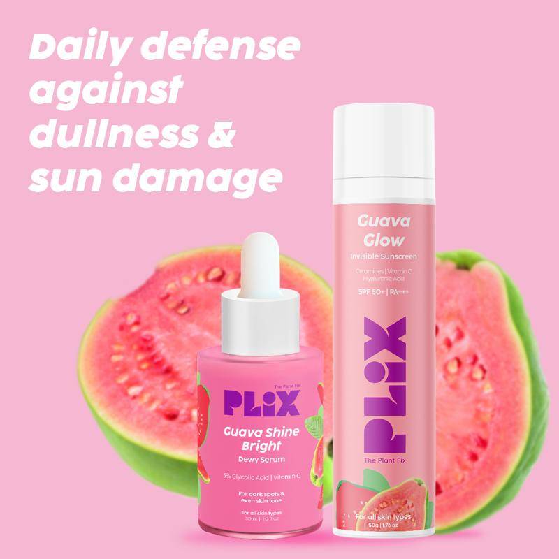 Guava Glow Combo With SPF 50+ Sunscreen & 3% Glycolic Acid Serum | PL1 - view 5