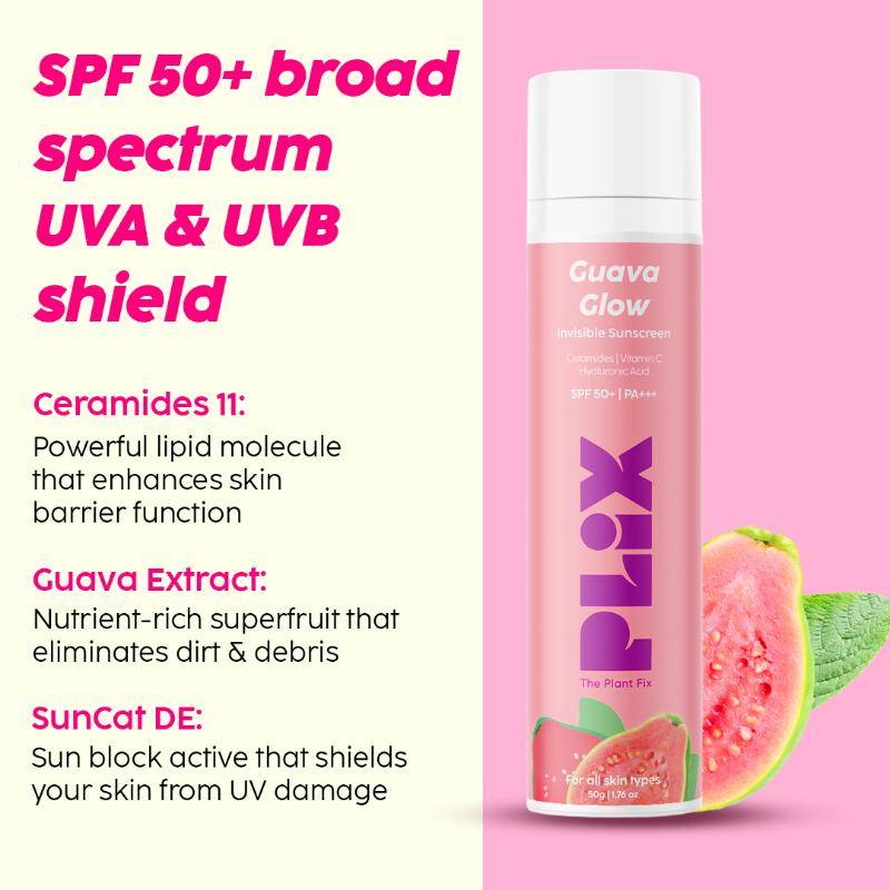 Guava Glow Combo With SPF 50+ Sunscreen & 3% Glycolic Acid Serum | PL1 - view 7