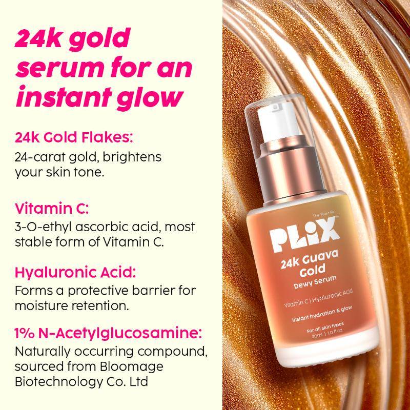 Guava Glowy Kit With 24K Gold Dewy Serum & SPF 20 Moisturizer | PL1 - view 3