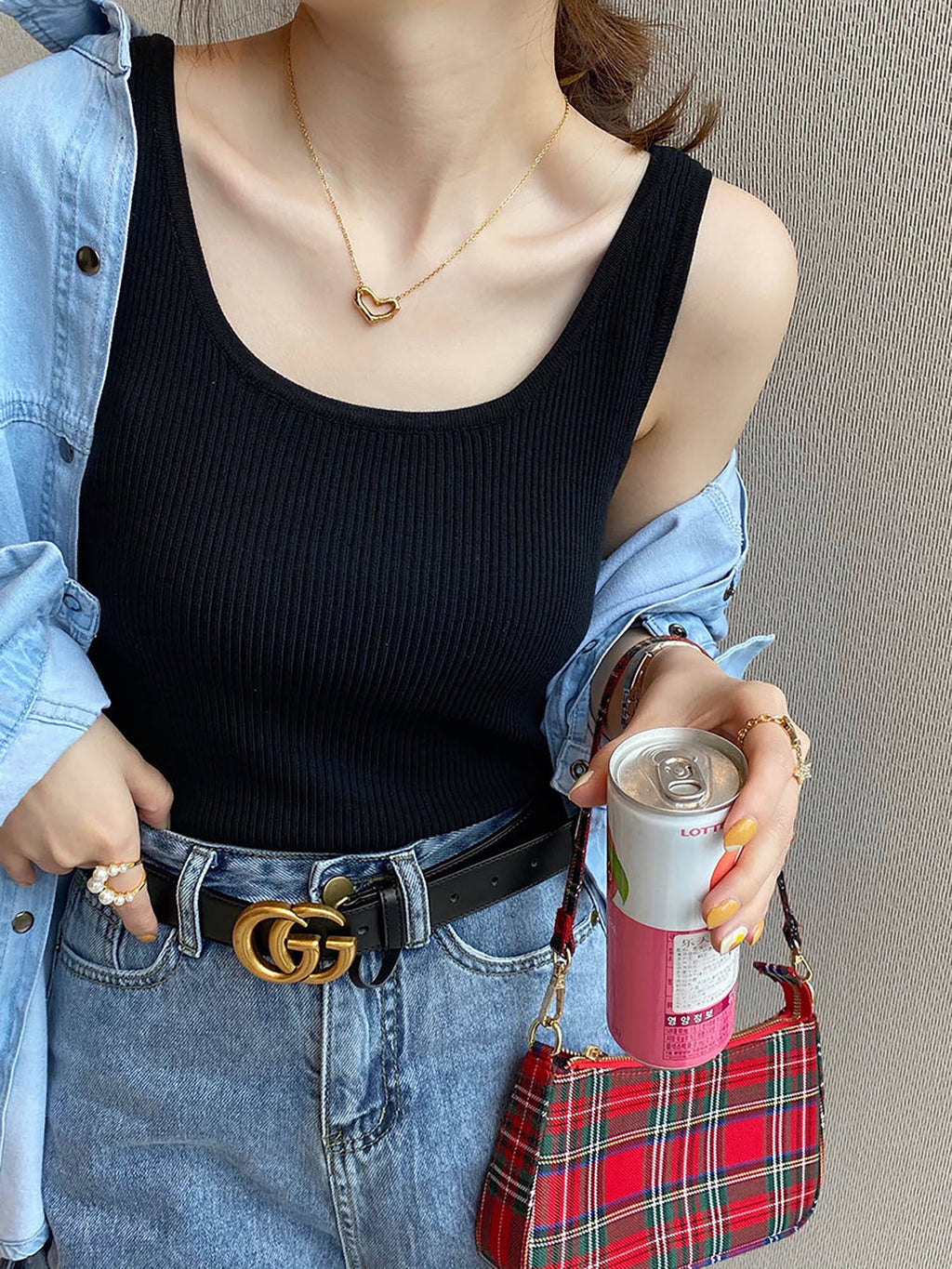 White Solid Round Neck Tank Top | TT98 - view 9