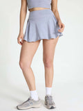 Grey Cotton High Waist Skort - view 1