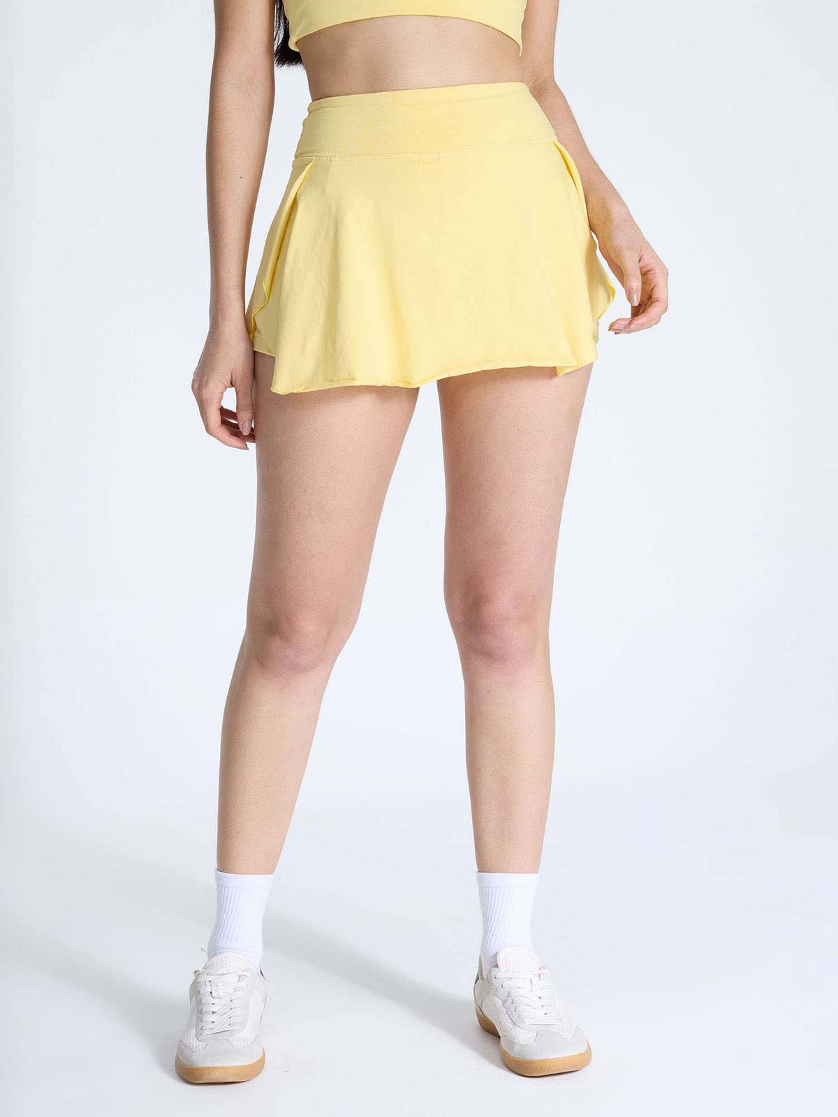Grey Cotton High Waist Skort - view 16