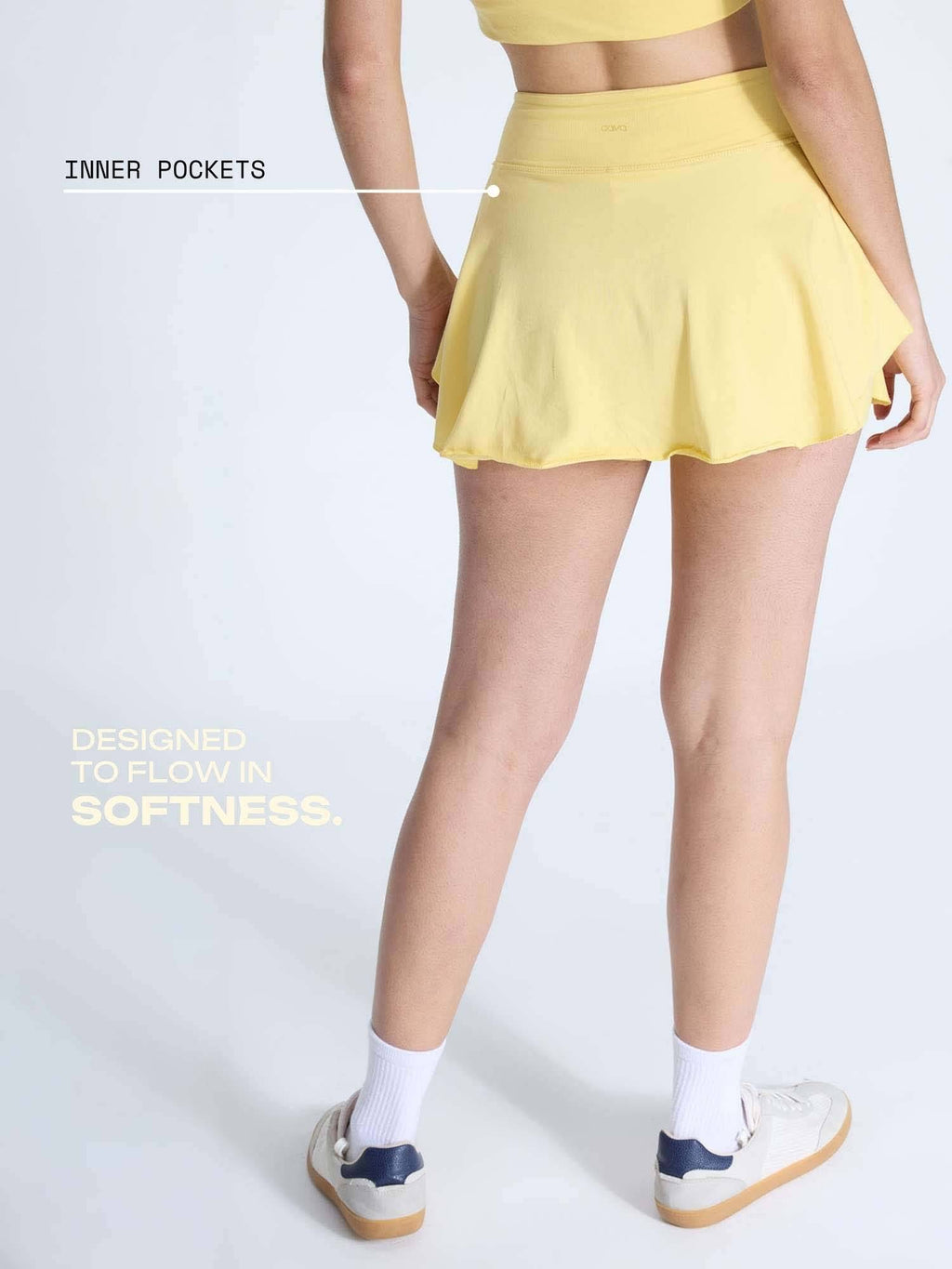 Grey Cotton High Waist Skort - view 19