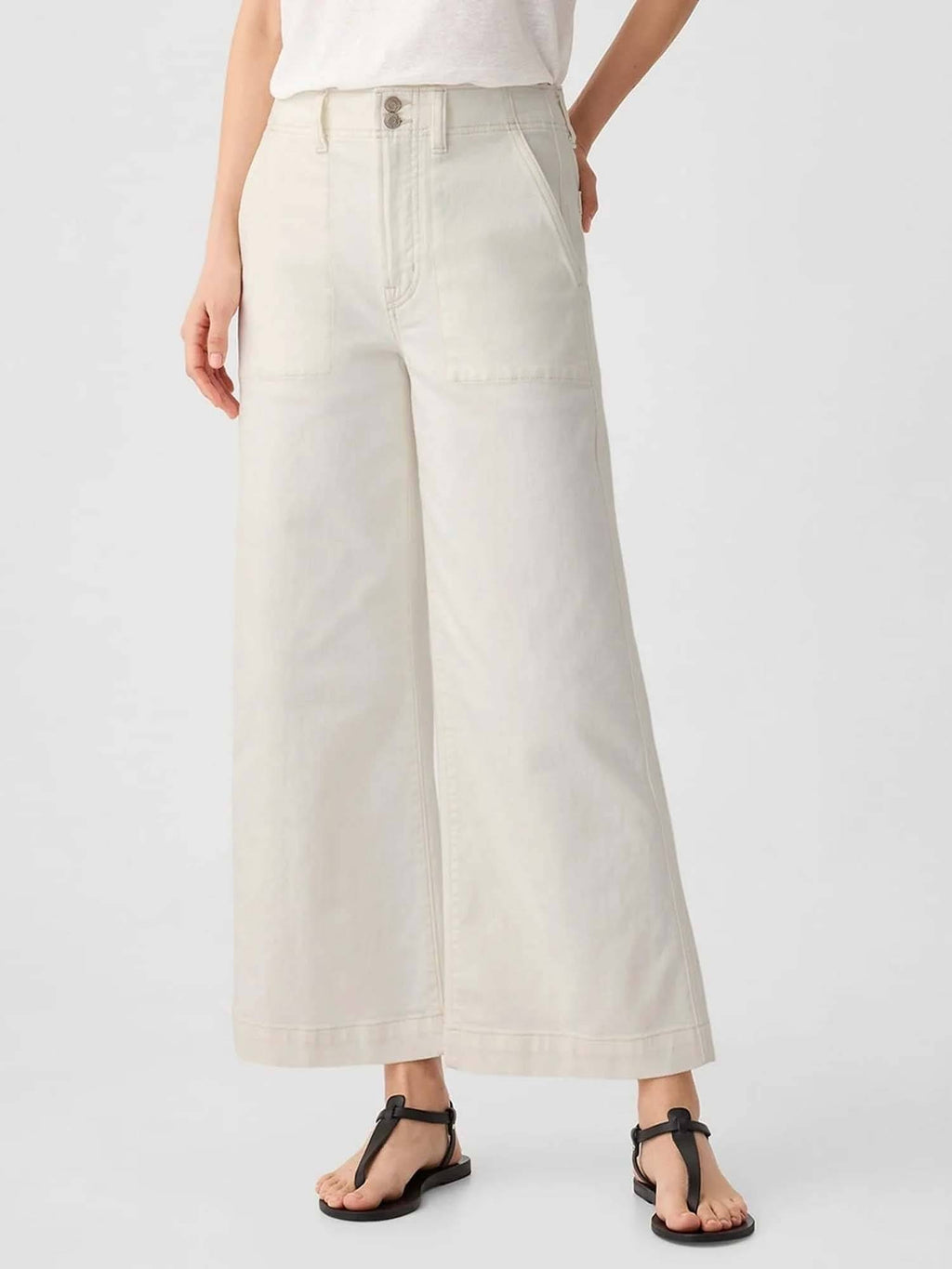 White Wide Jeans | RF89 - view 1