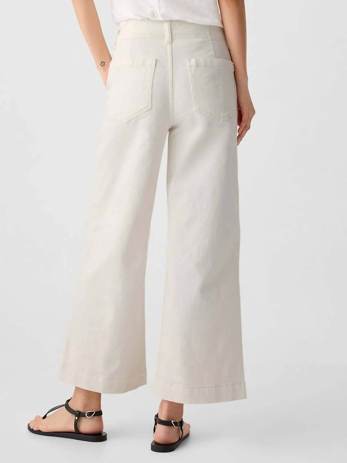 White Wide Jeans | RF89 - view 2