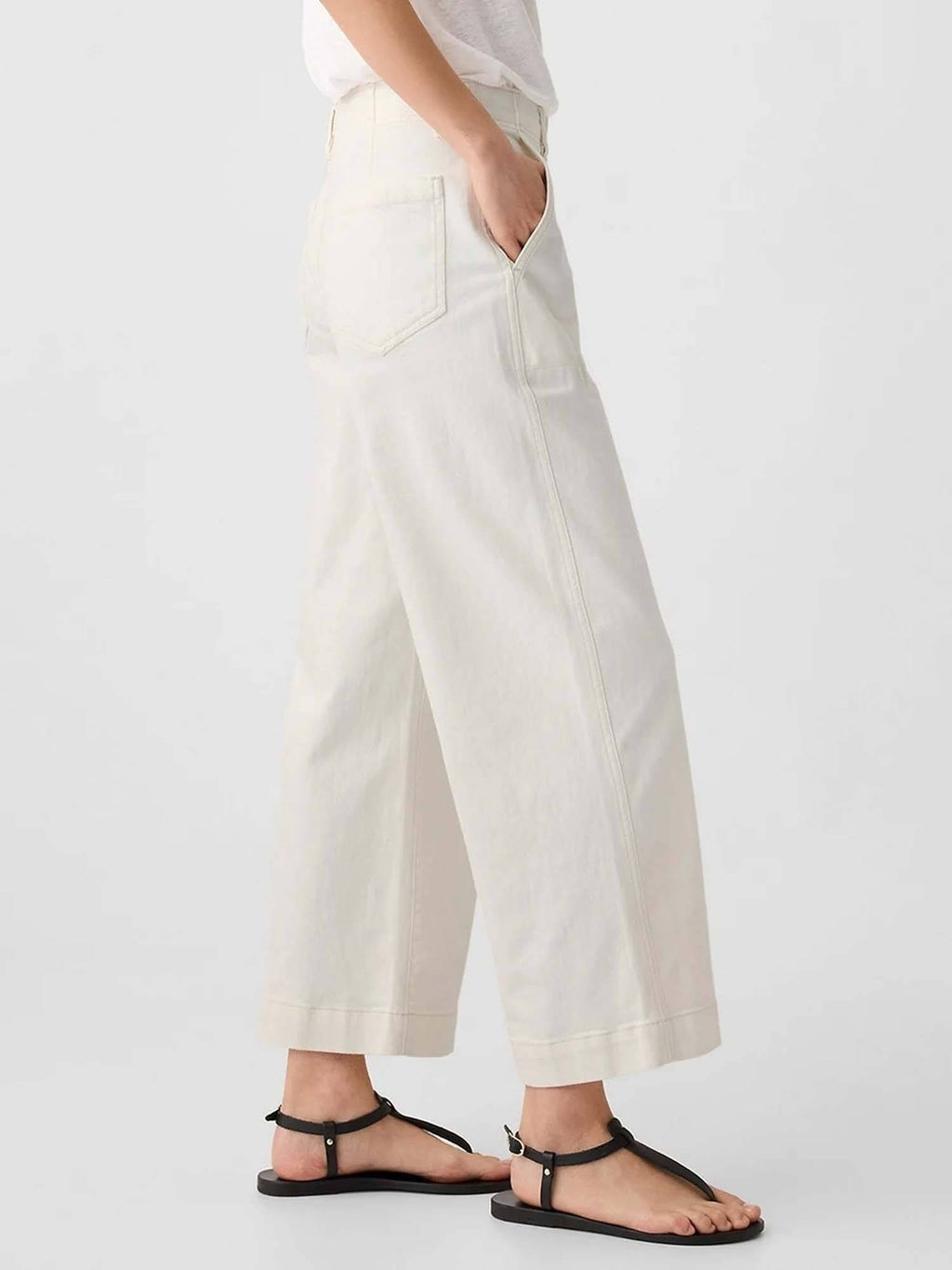 White Wide Jeans | RF89 - view 3
