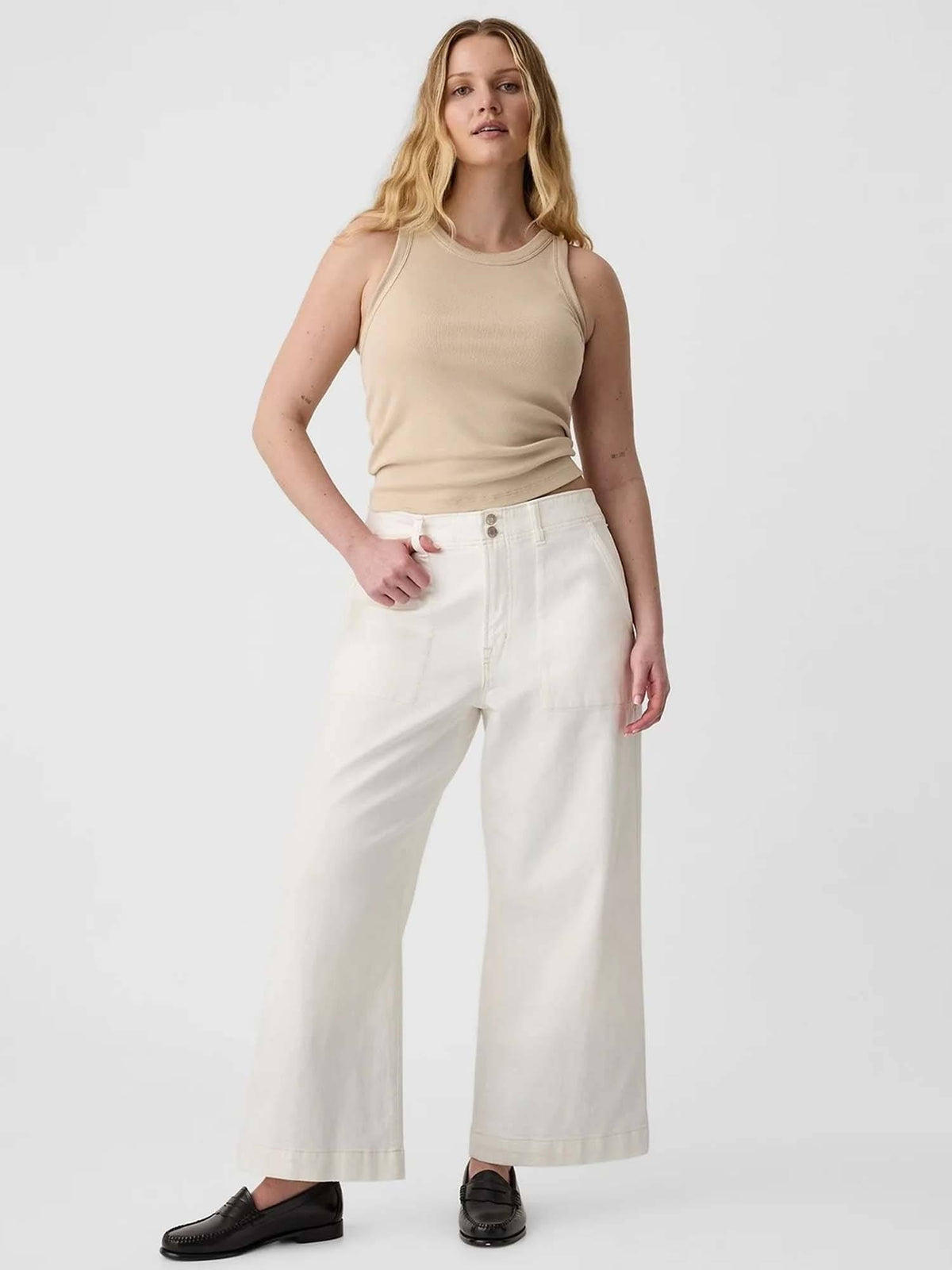 White Wide Jeans | RF89 - view 5