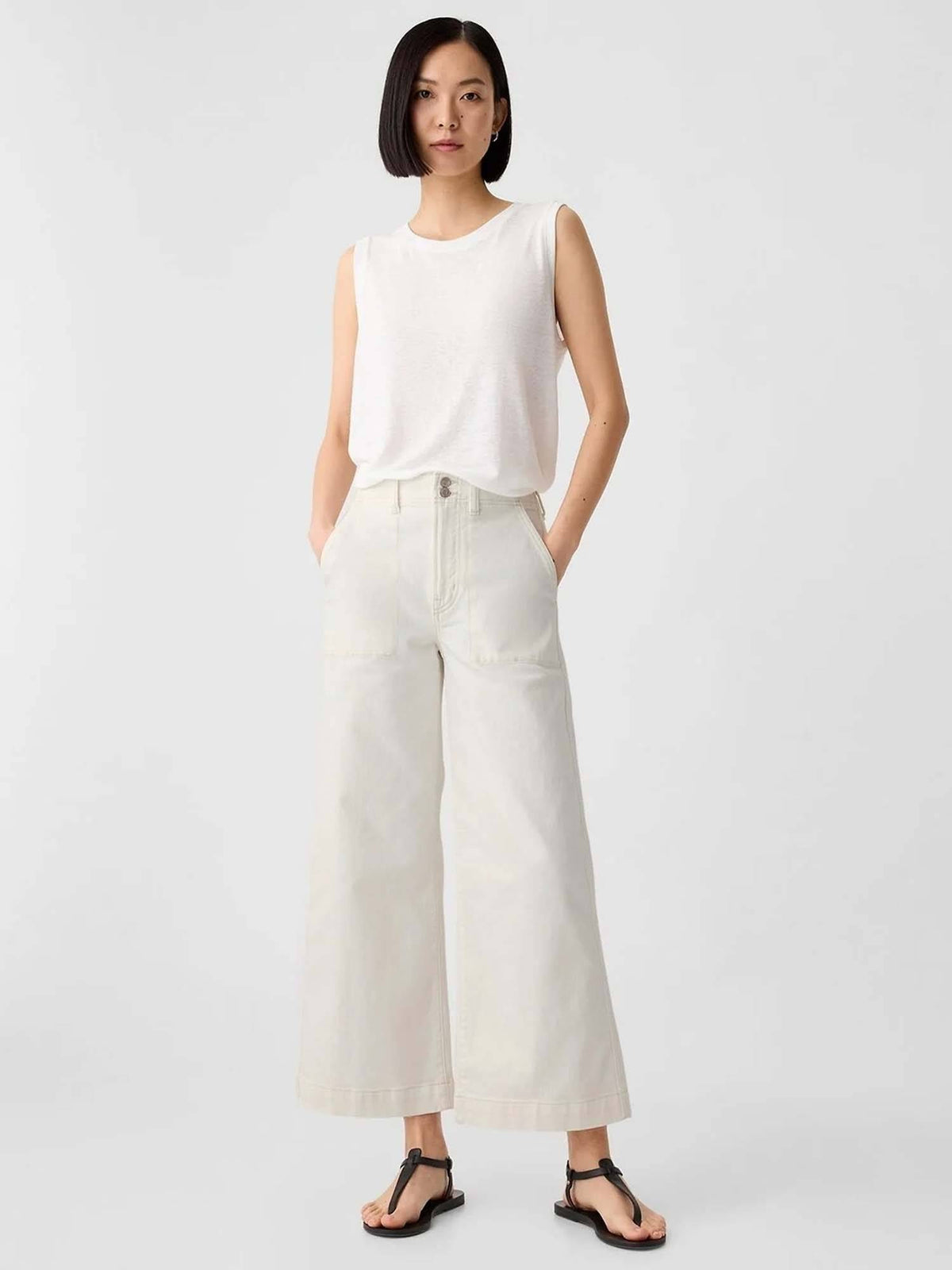 White Wide Jeans | RF89 - view 6