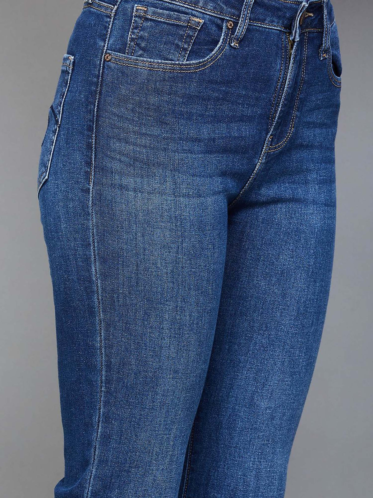 Blue Comfort Bootcut Stretchable Jeans | BT10 - view 4