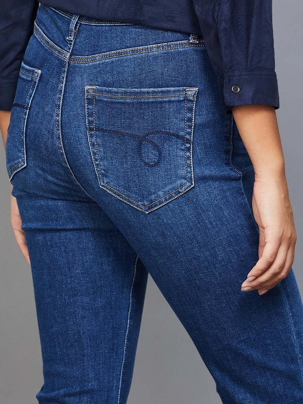 Blue Comfort Bootcut Stretchable Jeans | BT10 - view 5