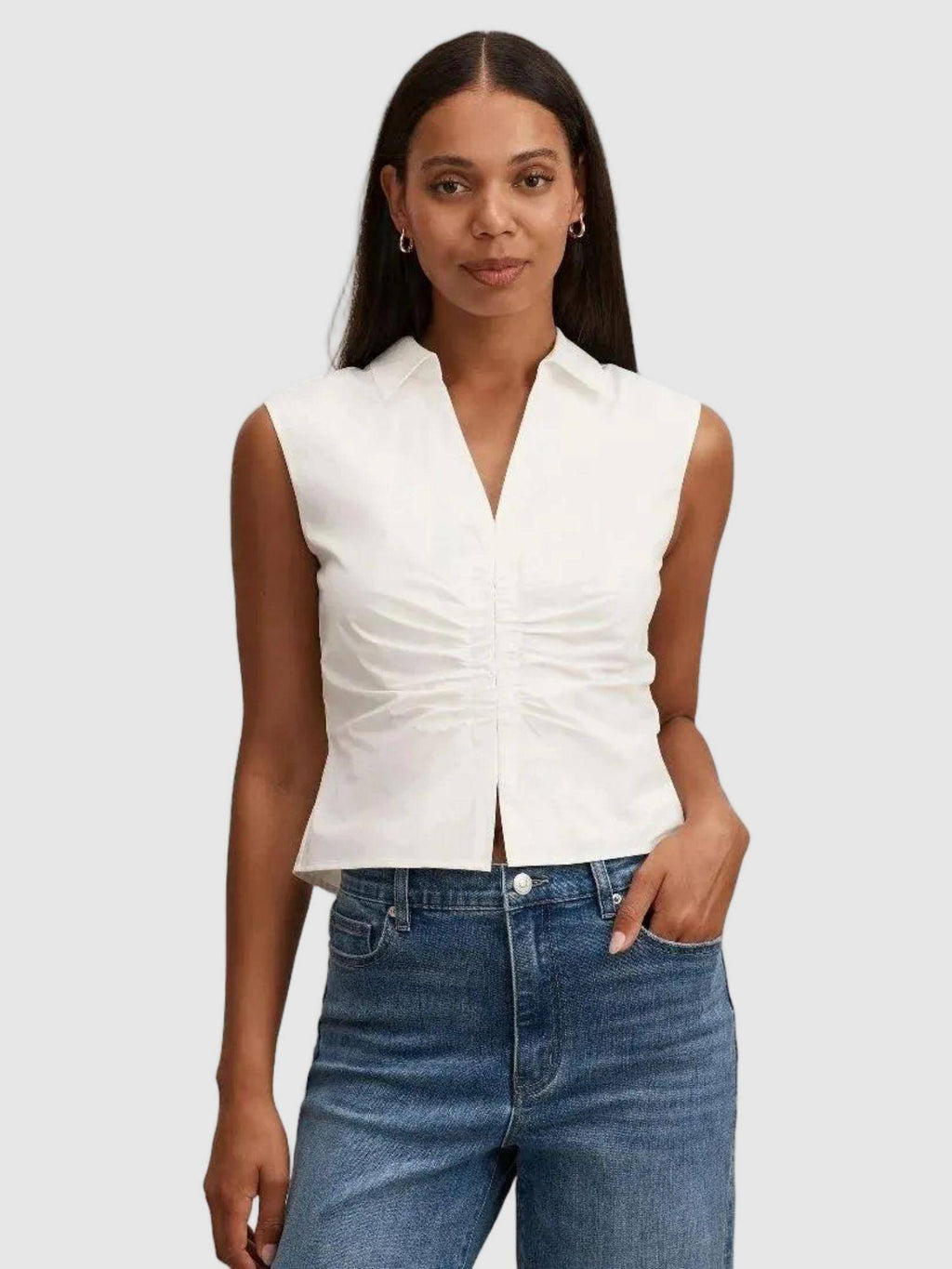 Stella Cotton Ruched Top | FN71 - view 1