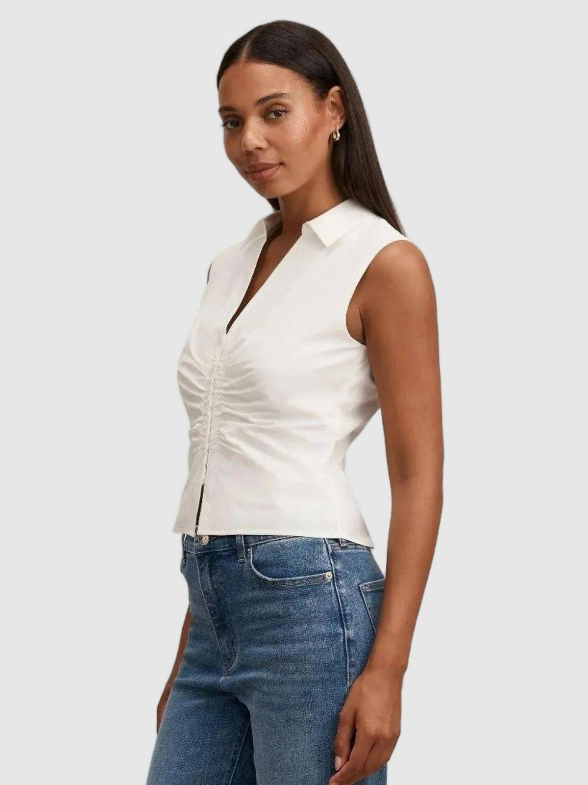 Stella Cotton Ruched Top | FN71 - view 3