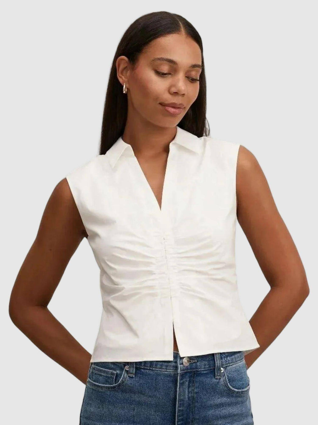 Stella Cotton Ruched Top | FN71 - view 4