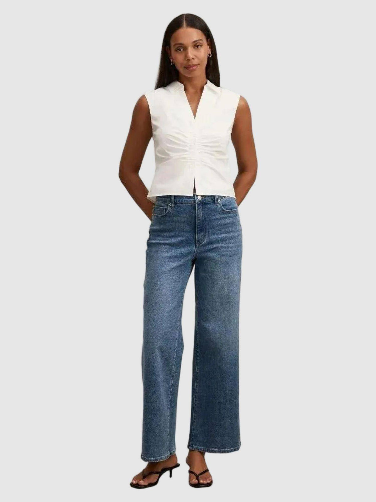 Stella Cotton Ruched Top | FN71 - view 5