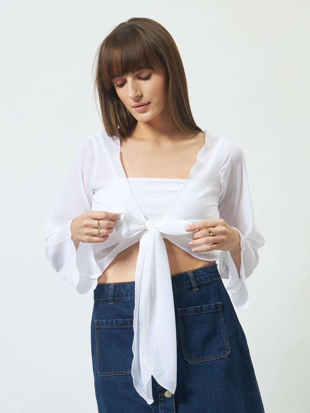 Front Tie-Up Shrug | JC78 - view 1
