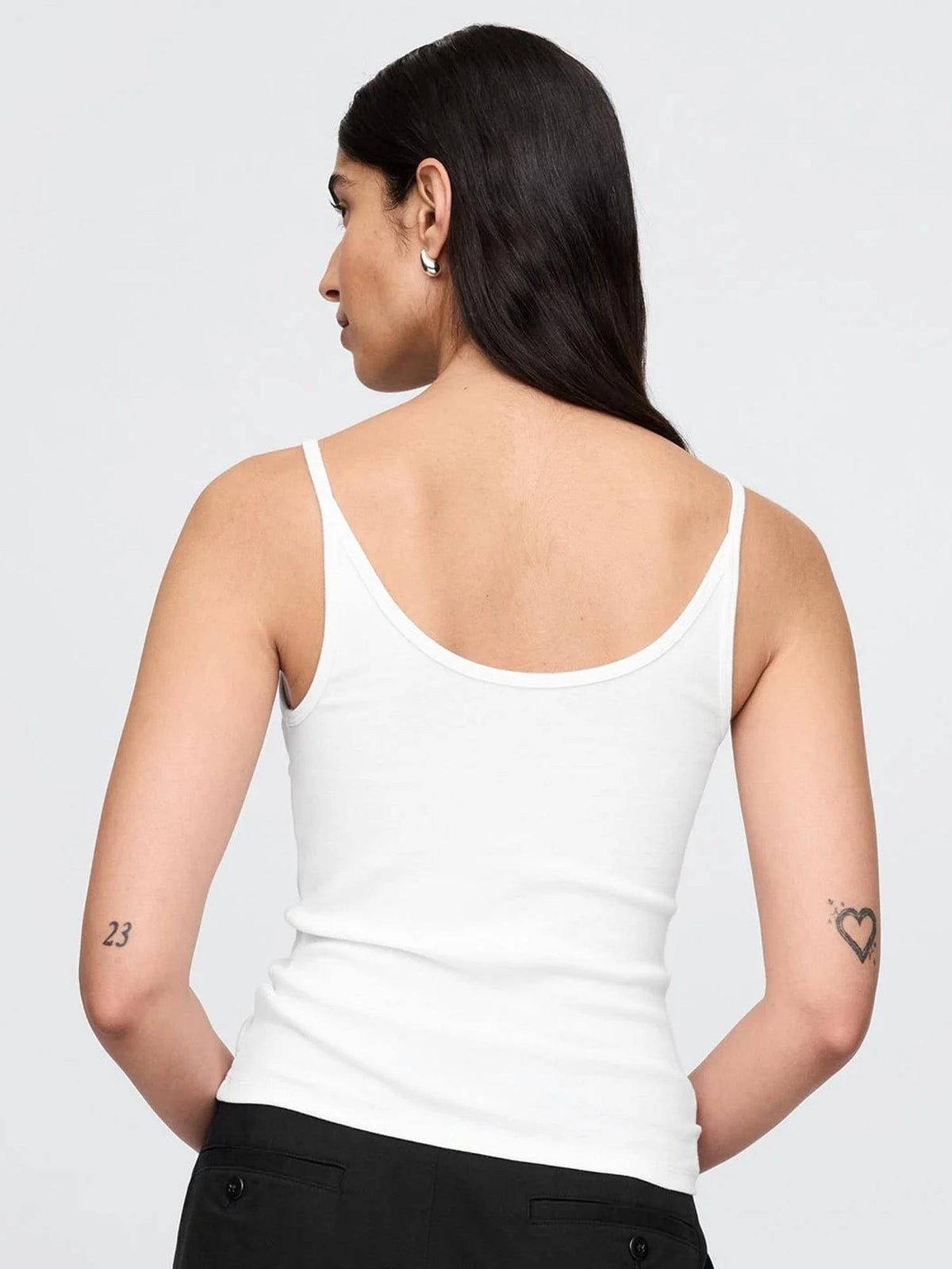 Black Women Slim Scoop Tank Top | TT98 - view 6
