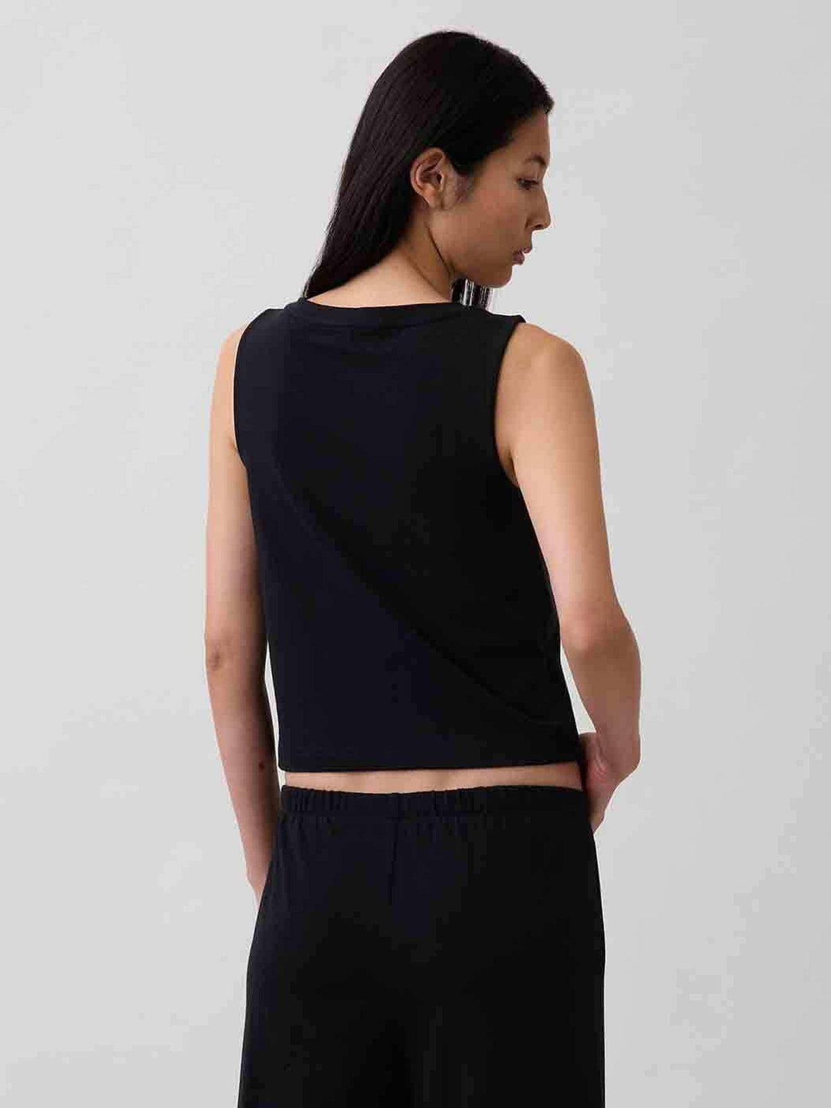 Black Women V-Neck Sleeveless Tank Top | TT98 - view 2