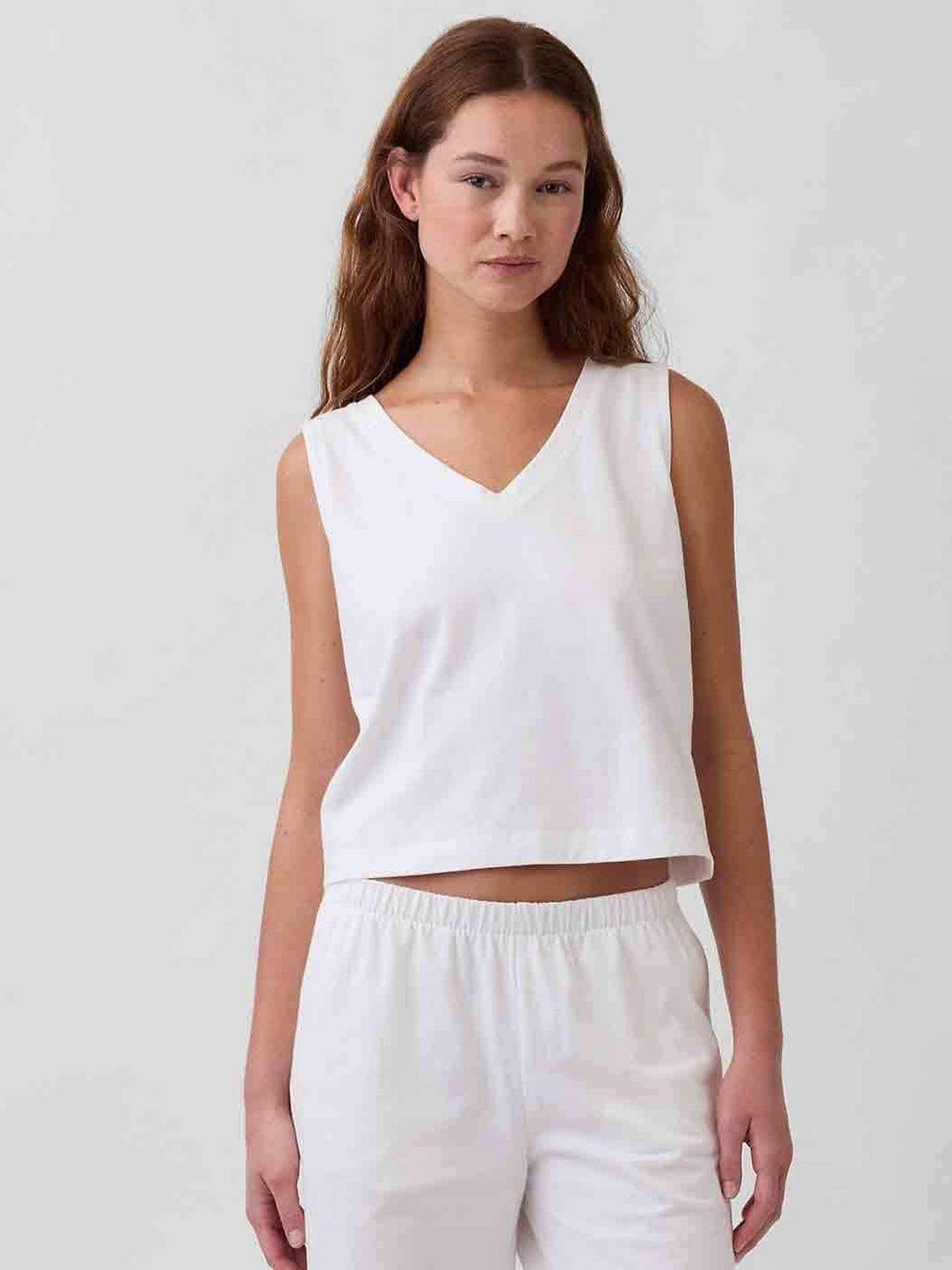 Black Women V-Neck Sleeveless Tank Top | TT98 - view 5