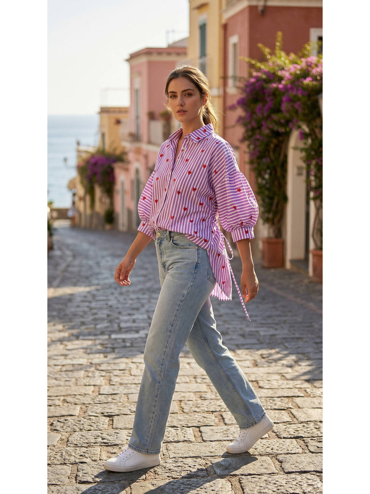 Lavender Striped Shirt | S67 - view 1