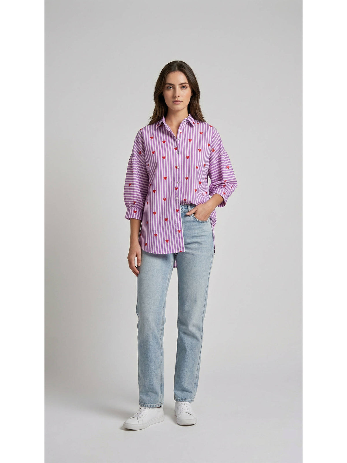 Lavender Striped Shirt | S67 - view 3