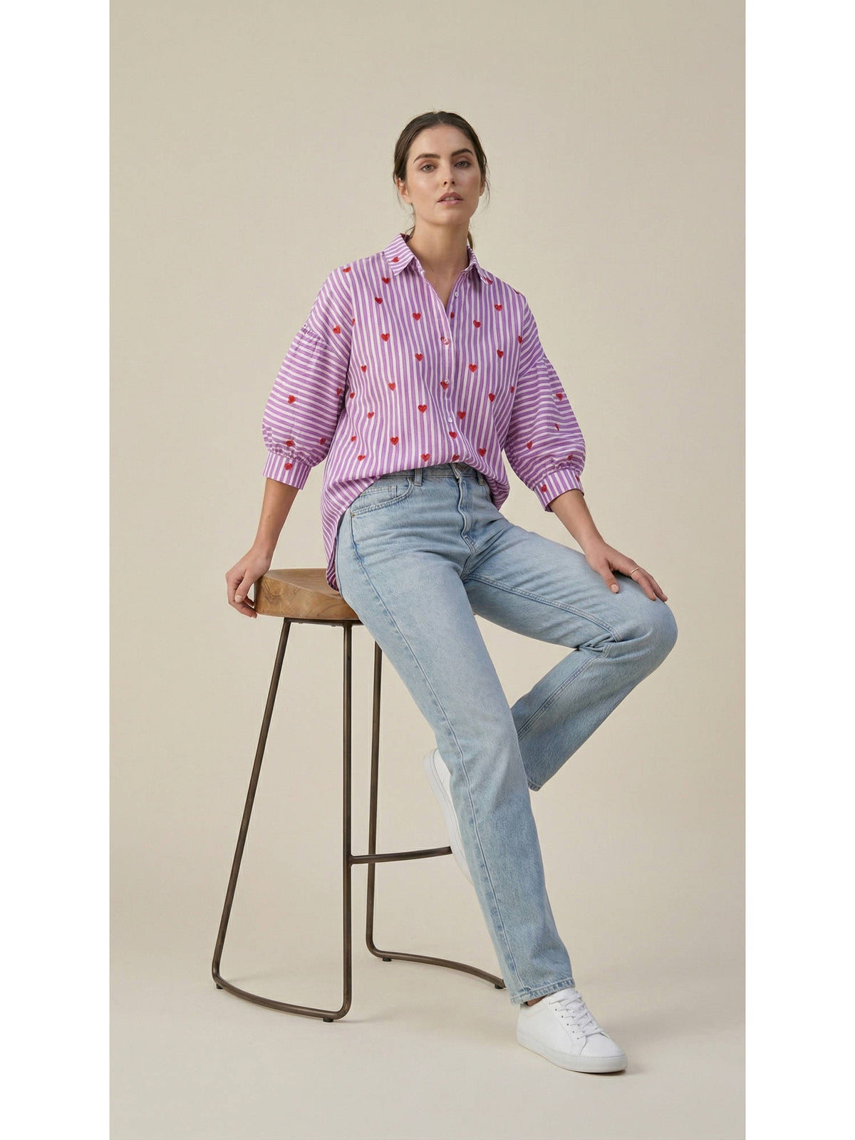Lavender Striped Shirt | S67 - view 4