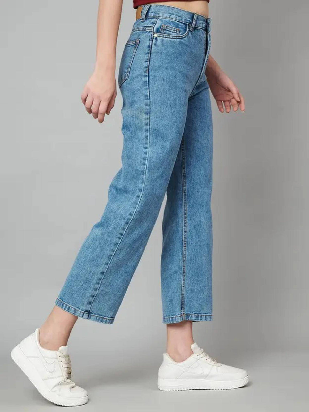 Ice Wideleg Women Streachable High Rise Jeans | WL90 - view 2