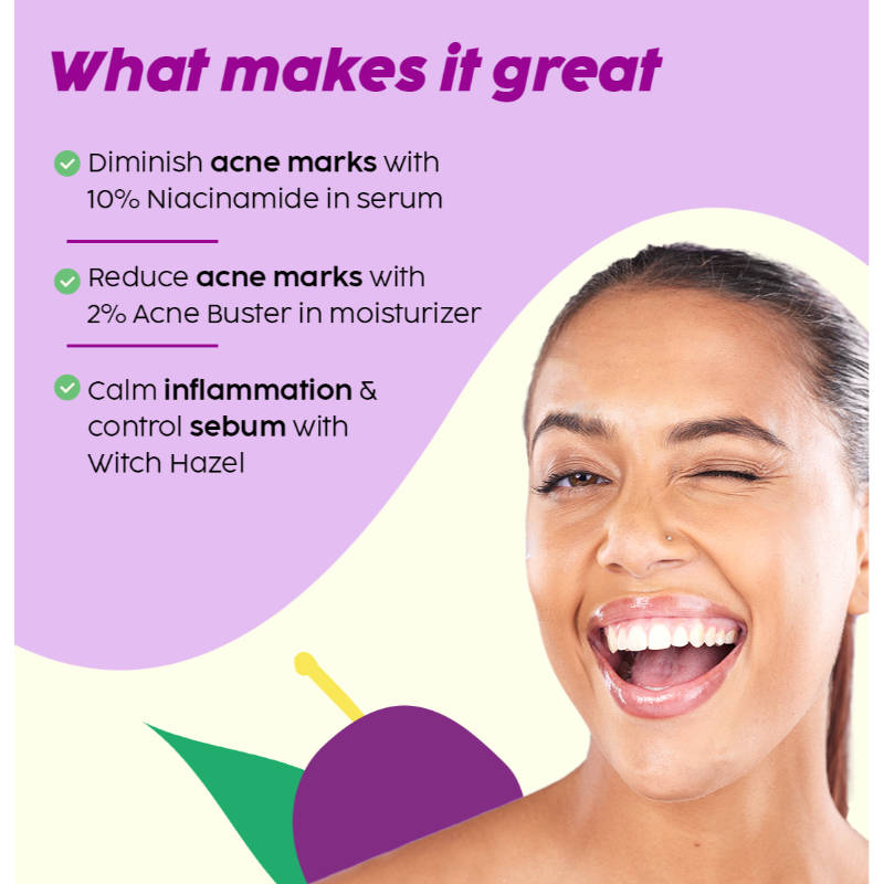 2% Acne Buster Moisturizer & 10% Niacinamide Serum Combo For Oily Skin, Helps Reduce Pimples | PL1 - view 13