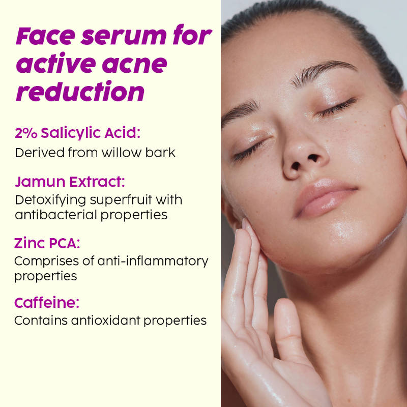 2% Salicylic Acid Active Acne Control Serum & Acne Buster Moisturizer Combo, Reduce Pimples | PL1 - view 11