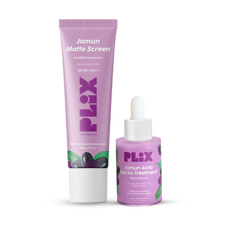 0.1% Salicylic Acid Mattifying Sunscreen SPF50+ PA+++ & Niacinamde Serum Combo, Reduces Acne | PL1 - view 1