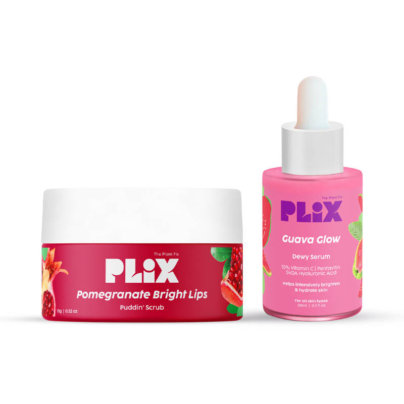10% Vitamin C Glow Face Serum & Lip Scrub Combo For Skin Brightening & Exfoliate Lips | PL1 - view 1