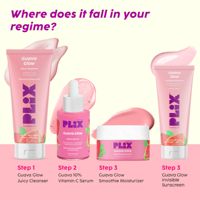 Guava Glow Regime With Cleanser With 10% Vitamin C Serum & Invisible Sunscreen | PL1 - view 7