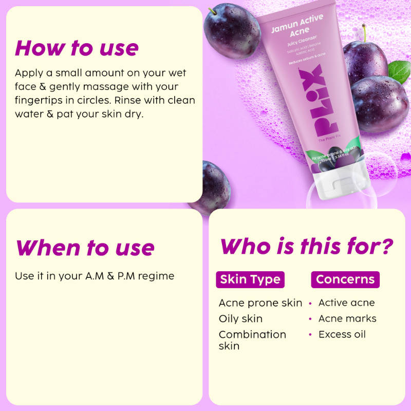 Jamun Face Wash & Active Acne Serum Combo | PL1 - view 7