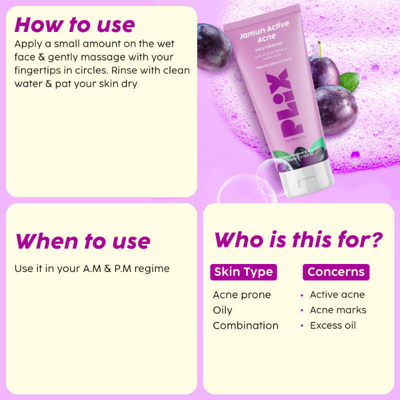 Jamun Active Acne Regime With Cleanser & Toner To Unclog Pores & Reduce Acne | PL1 - view 16