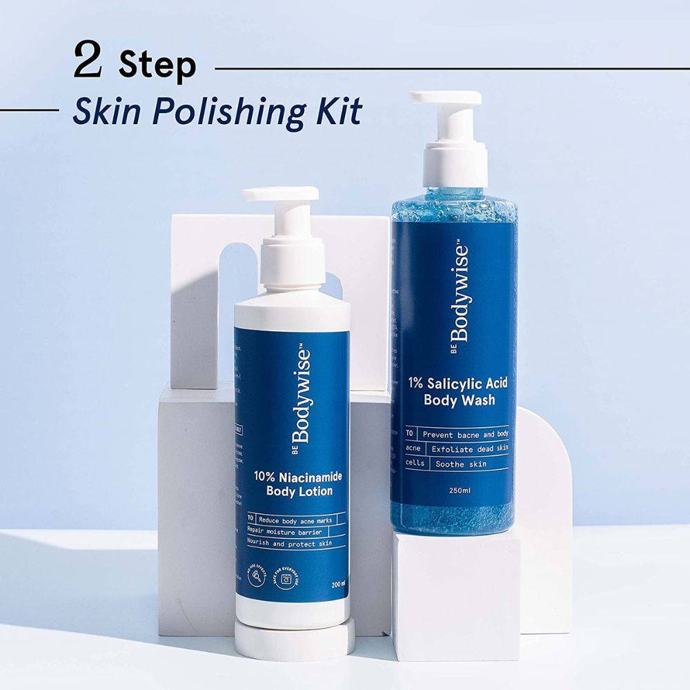 1% Salicylic Acid Body Wash + 10% Niacinamide Body Lotion - Improves Skin Texture | BWS9 - view 2