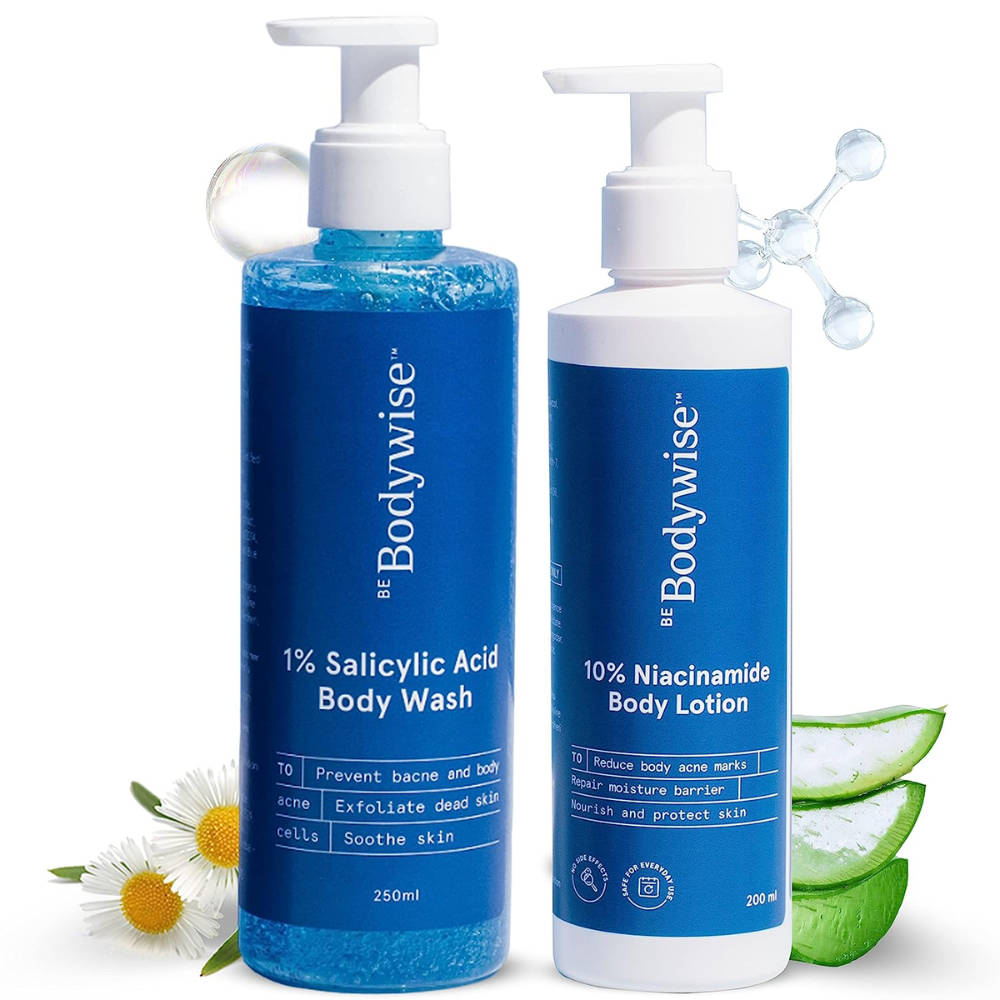 1% Salicylic Acid Body Wash + 10% Niacinamide Body Lotion - Improves Skin Texture | BWS9 - view 8