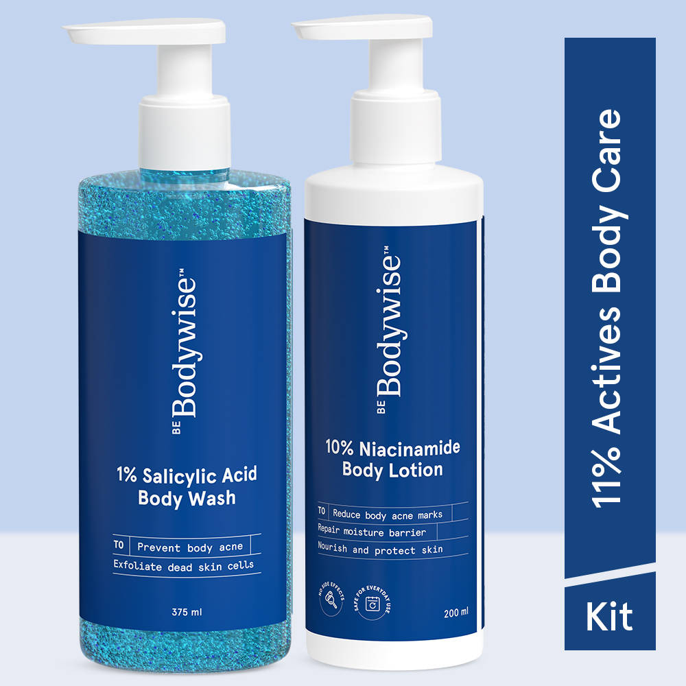 Back Acne Kit - 1% Salicylic Acid Body Wash & 10% Niacinamide Body Lotion- For Soft Skin | BWS9 - view 1