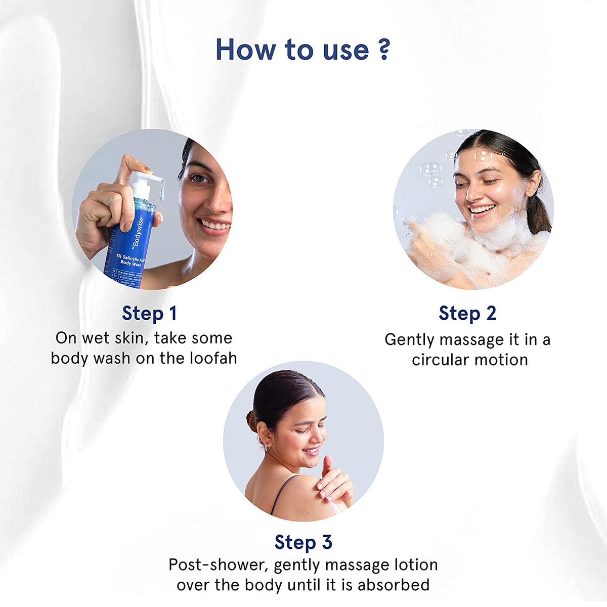 Back Acne Kit - 1% Salicylic Acid Body Wash & 10% Niacinamide Body Lotion- For Soft Skin | BWS9 - view 4