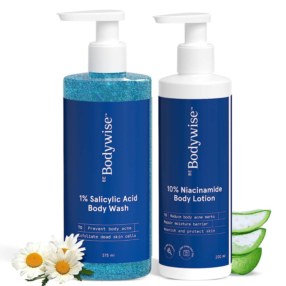 Back Acne Kit - 1% Salicylic Acid Body Wash & 10% Niacinamide Body Lotion- For Soft Skin | BWS9 - view 9