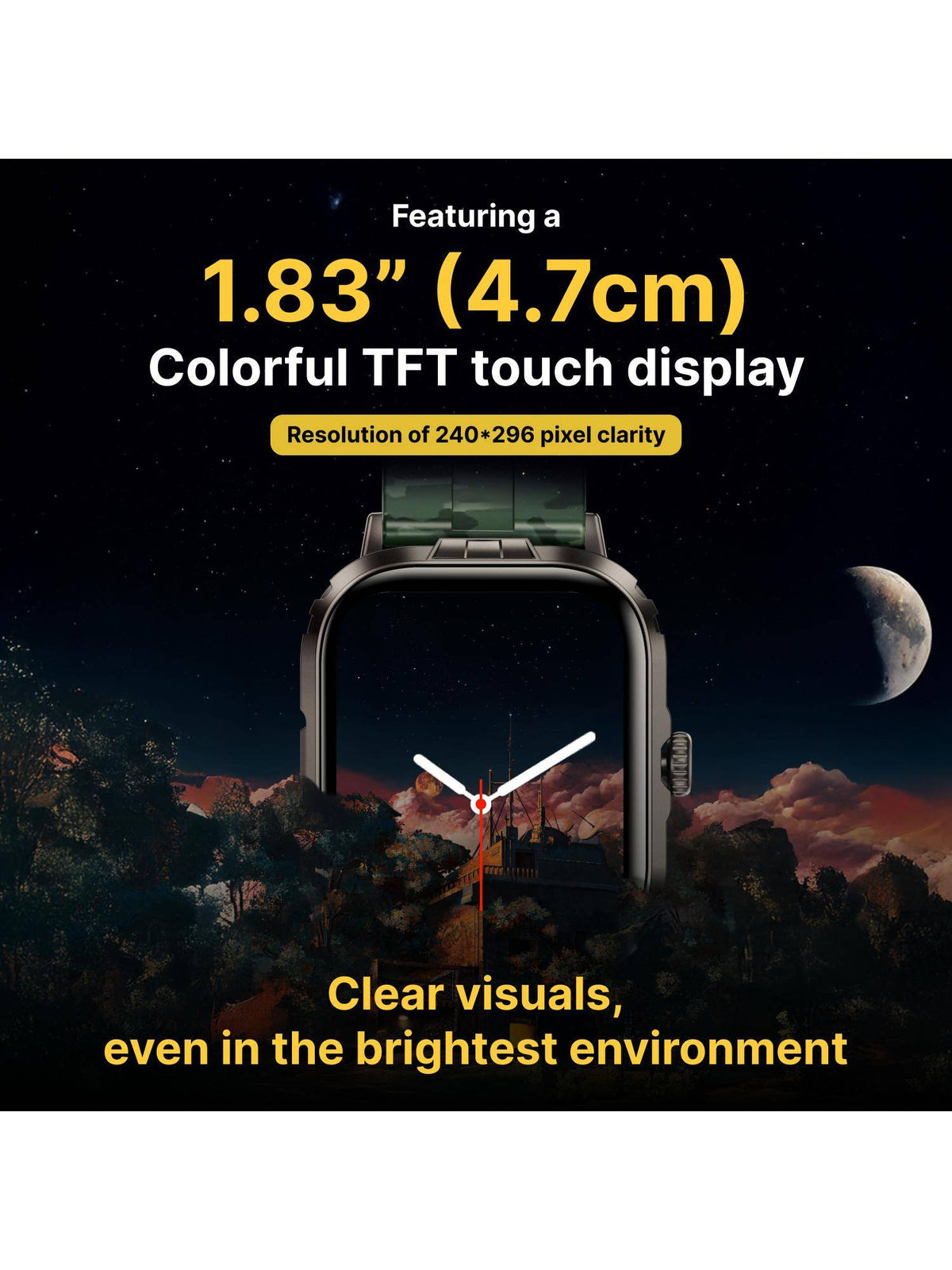 iConnect Go+ 1.83"(4.64 cm) Display & Metallic Body, BT Calling Smartwatch TWIXW1003T | W92 - view 3