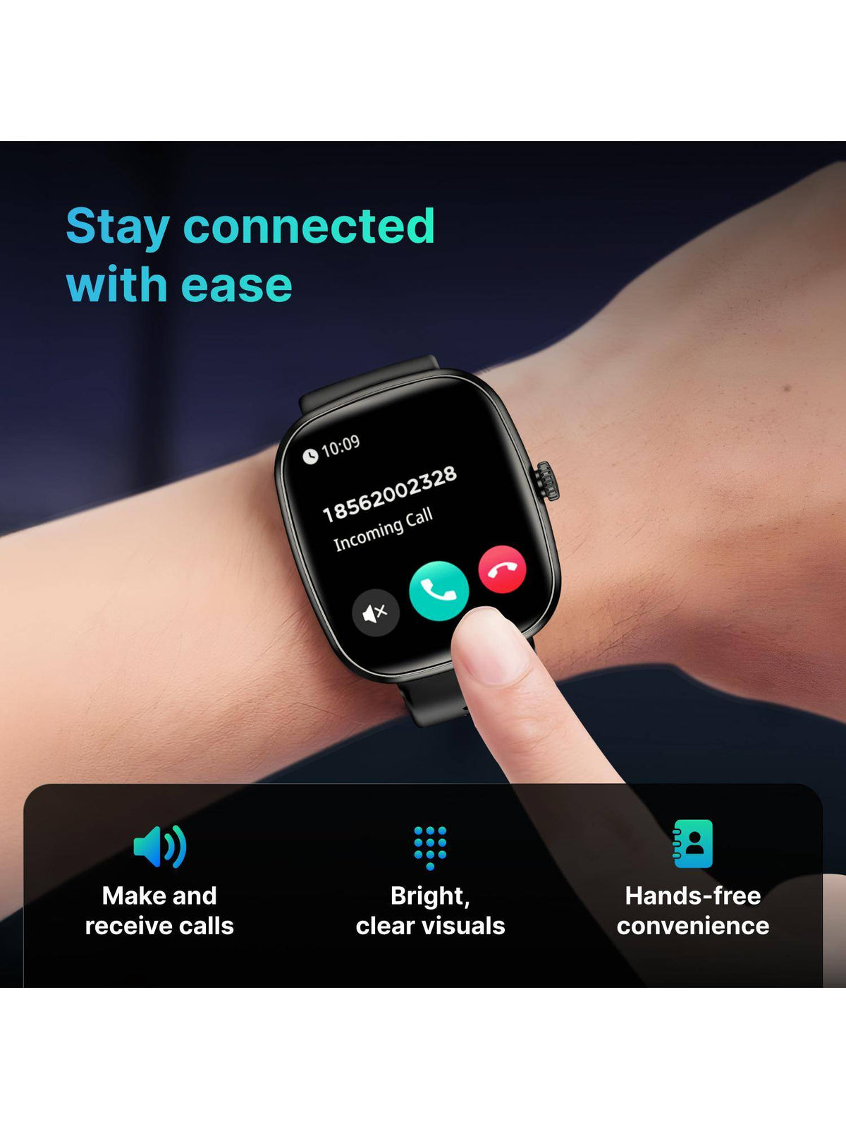 iConnect Calling Ace 1.83"(4.64 cm) Display & BT Calling Smartwatch Unisex TWIXW1100T | W92 - view 4
