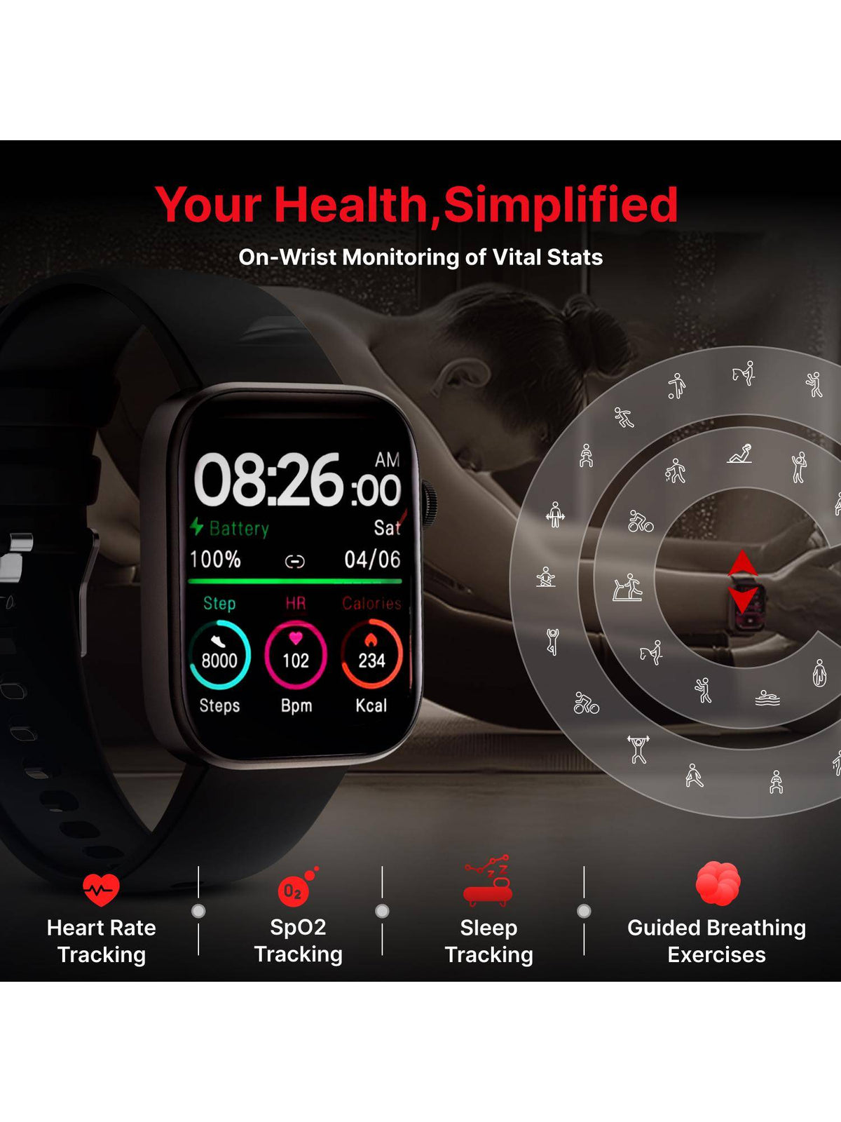 iConnect Navigator 1.83"(4.6cm) Display & BT Calling Smartwatch For Unisex TWIXW900T | W92 - view 4